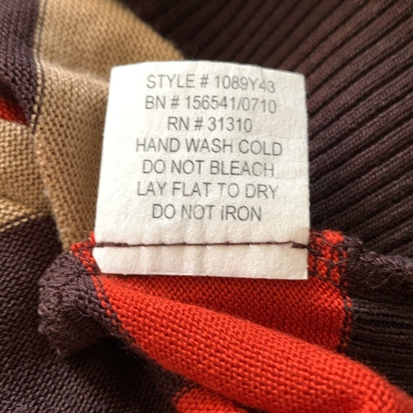 Vintage Striped V-Neck Capped Sleeve Sweater - Picture 7 of 8